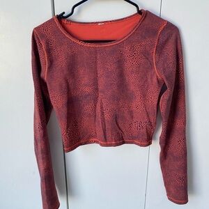 Lululemon Wunder Under Train Cropped Long Sleeve